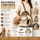 Bolsa Mochila Conforto para Transporte de Cães e Gatos