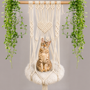 CAMA PET PARA GATOS SUSPENSA DE MACRAMÊ