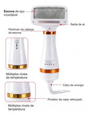 Escova Pet Secadora Elétrica 2 Em 1