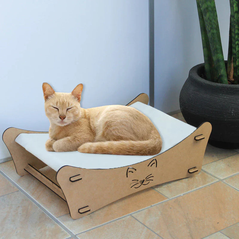 Caminha para Gatos anatômica e aconchegante - MDF Reforcado.