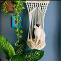 CAMA PET PARA GATOS SUSPENSA DE MACRAMÊ