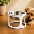 Comedouro Premium Elevado em Inox para Cães e Gatos